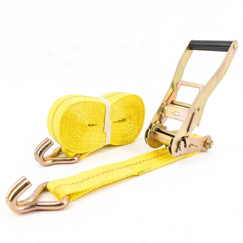 2" x 27' Heavy Duty Tie-Down Ratchet Strap with Wire Hooks