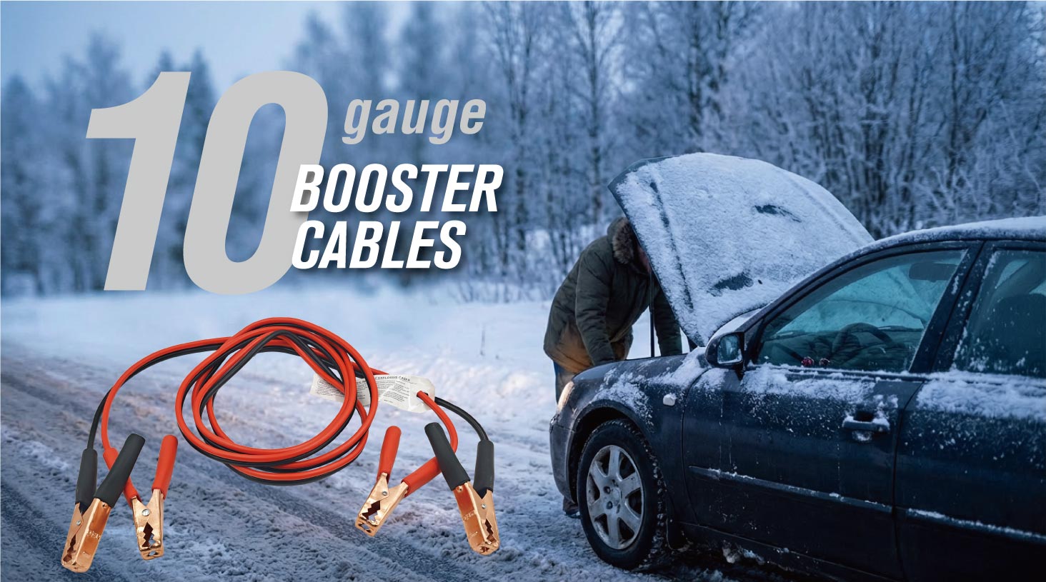 10 gauge 12 feet jumper cables
