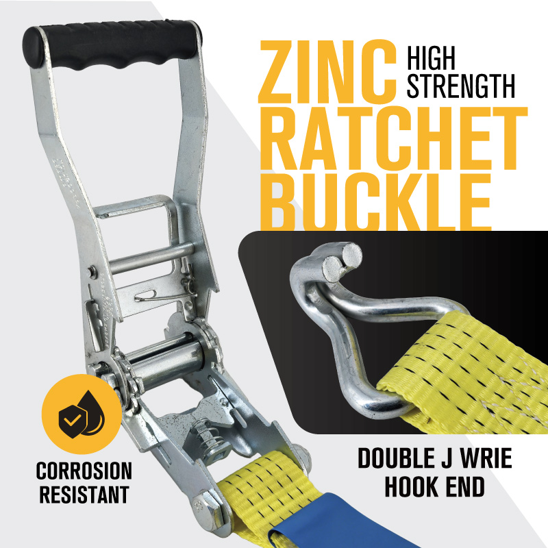 Ratchet Strap with Wire Hooks