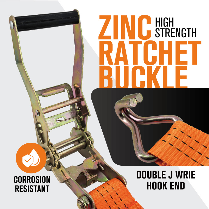 Ratchet Strap with Wire Hooks