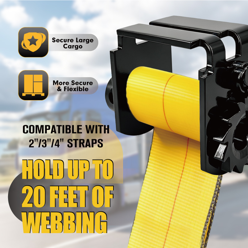Double L Track Winch for Flatbed Trailer Tie Down Straps