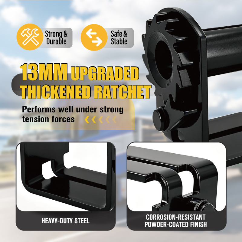 Double L Track Winch for Flatbed Trailer Tie Down Straps